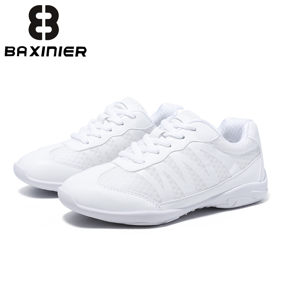 Badminton Youth - BAXINIER 여아용 흰색 치어리딩 운동화 경량