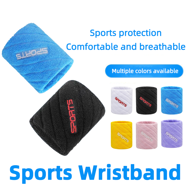 Wristband Pair Sweat - 1쌍 면 탄력 손목 밴드 지지대