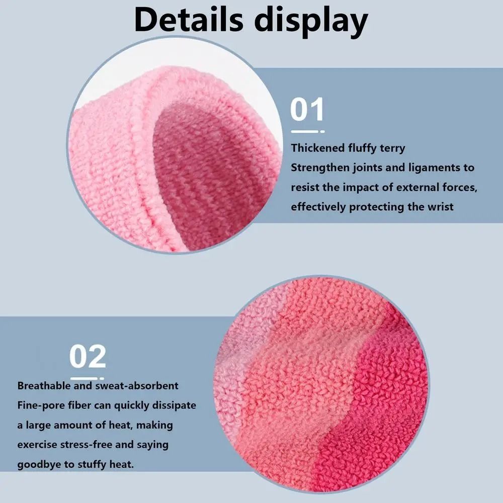 Wristband Pair Sweat - 2 개/짝 다채로운 테니스 손목 밴드