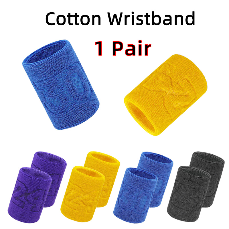 Wristband Pair Sweat - 1 쌍 코튼 탄성 손목 밴드