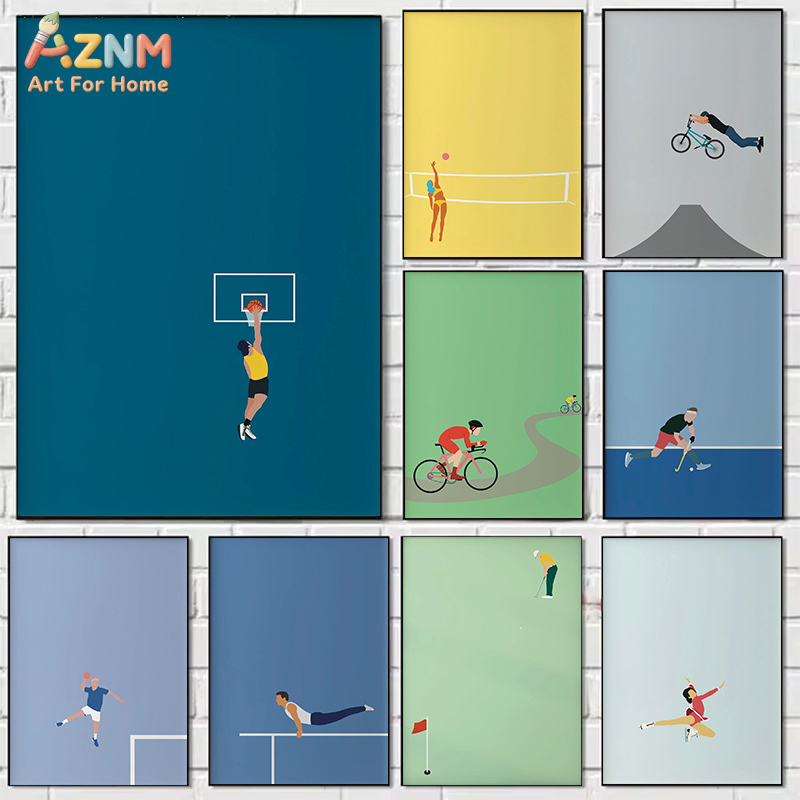 Badminton Quotes - AZNM 미니멀리스트 스포츠 테마 캔버스 벽