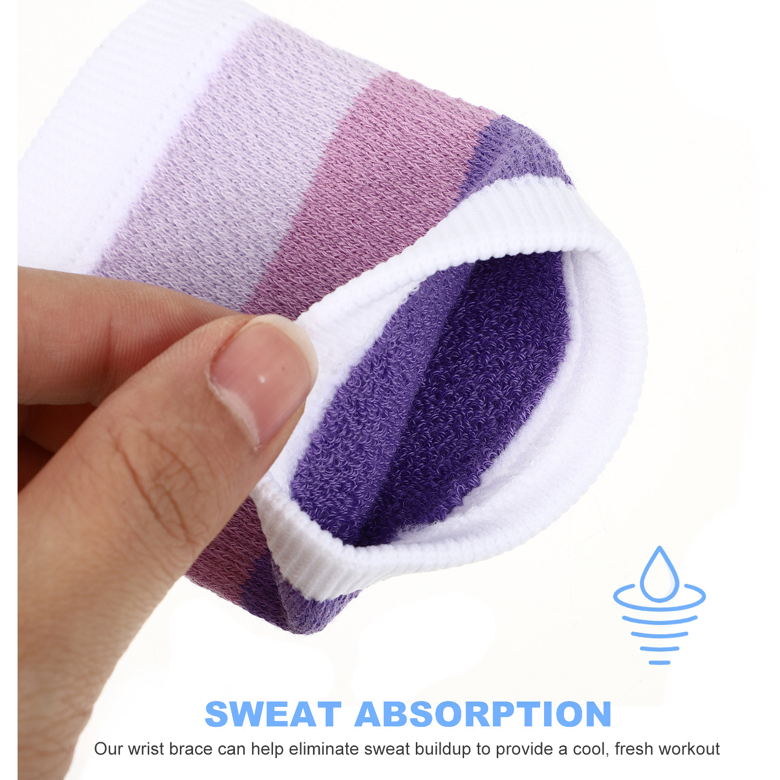 페어 스포츠 손목 밴드 보라색 땀 흡수성 탄성 통기성  - Wristband Pair Sweat 리뷰 및 가격