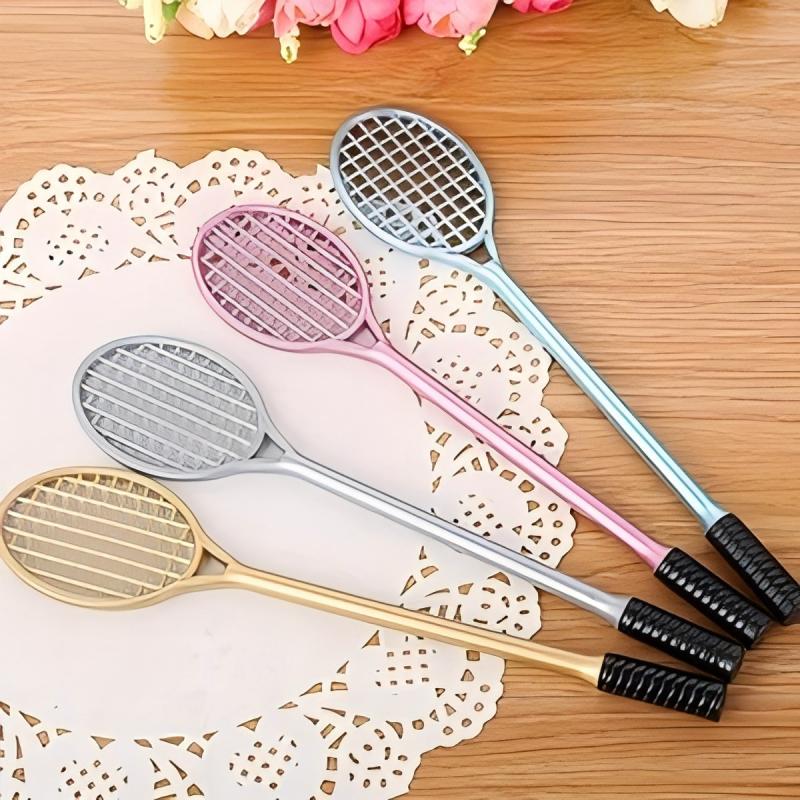 4-10개입 창의적인 테니스 라켓 모양 젤 펜, 부드러 - Badminton Quotes 리뷰 및 가격