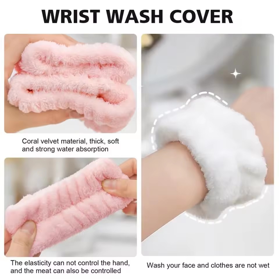 패션 2개 세트 세안 및 손목 밴드, 물과 땀 흡수,  - Wristband Pair Sweat 리뷰 및 가격