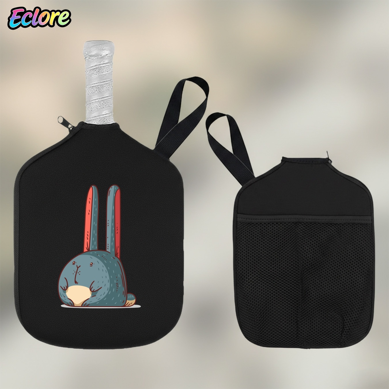 귀여운 토끼 피클볼 패들 가방, 내구성이 뛰어난 만화  - Racket Cover Bag 리뷰 및 가격
