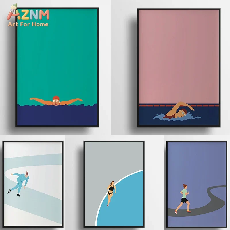 AZNM 미니멀리스트 스포츠 테마 캔버스 벽 예술 농구 - Badminton Quotes 리뷰 및 가격